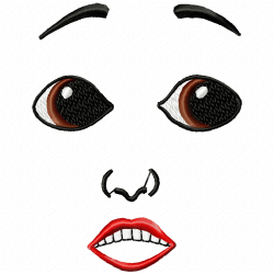 Faces Embroidery Design 5 Faces Embroidery Design 5